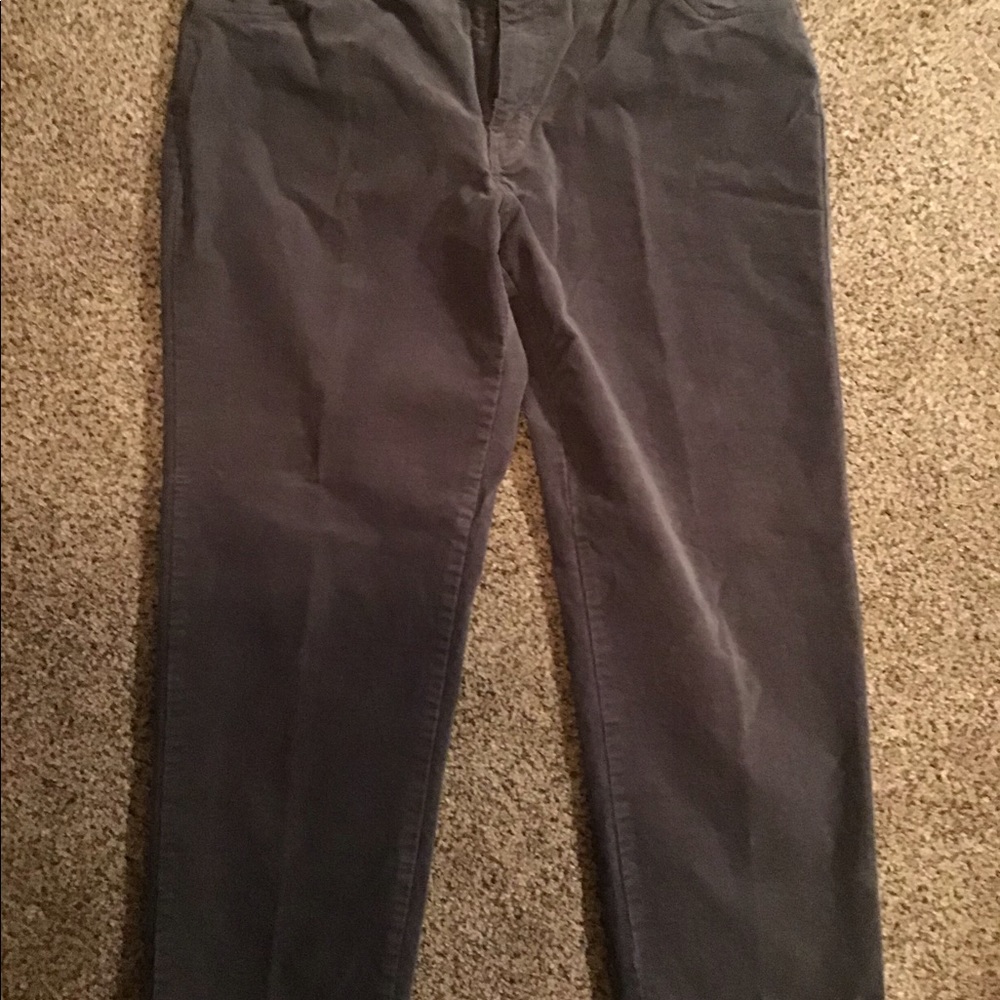 Woman Within Gray Corduroy